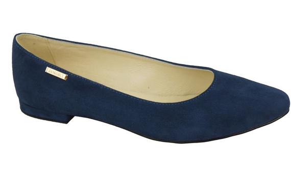 Damenschuhe Ballerinas Marineblau, Naturleder, Wildleder 131 ElitaBut