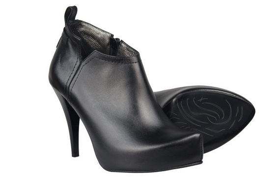 Frühlingsstiefel für Damenschuhe, Naturleder, Schwarz 794 ElitaBut