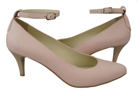 Damenschuhe Pumps Rosa Puder Naturleder 997 ElitaBut