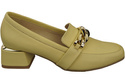 Damenschuhe mit Zierkette Pumps Mokassins Naturleder 193 Banana ElitaBut