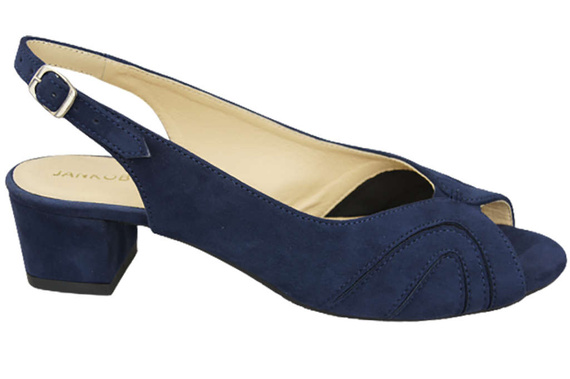 Damenschuhe Sandalen, natürliches Wildleder, Marineblau 991 ElitaBut