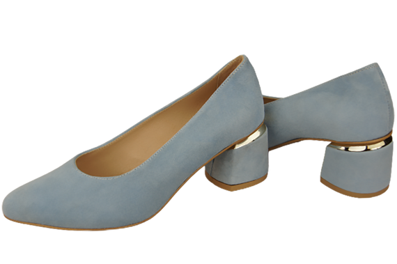 Damenschuhe Pumps Blau Natürliches Wildleder 143 Von ElitaBut