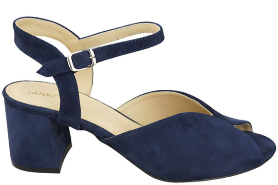 Damenschuhe Sandalen Marineblau, Naturleder, Wildleder 185 ElitaBut