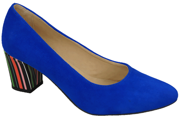 Damenschuhe Azure Pumps Natürliches Wildleder mit dekorativem Absatz 158 von ElitaBut