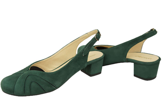 Damenschuhe Sandalen, Naturleder, Wildleder, grün 842 von ElitaBut