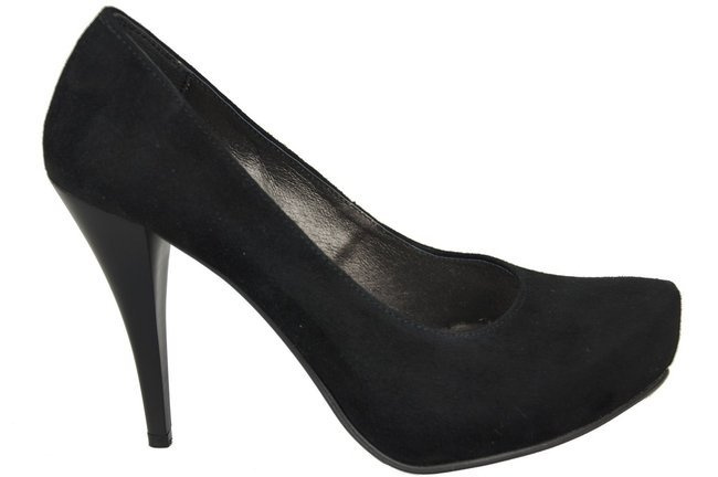 Damenschuhe Pumps Schwarz Naturleder Wildleder 644 ElitaBut