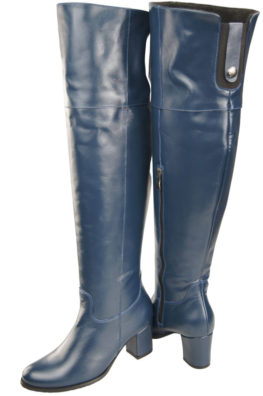 Footwear Overknee-Stiefel für Damen, Naturleder 190, Marineblau ElitaBut