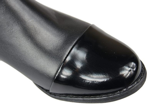 Damenschuhe Stiefel, Naturleder, Schwarz 877 ElitaBut