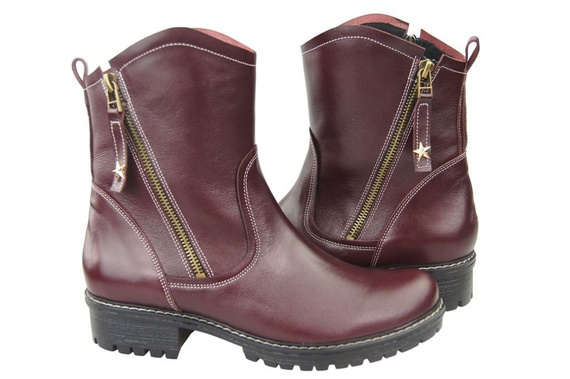 Damenstiefel Naturleder Burgund 122 ElitaBut