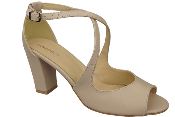 Damenschuhe Cappuccino Sandalen Helles Naturleder 186 ElitaBut