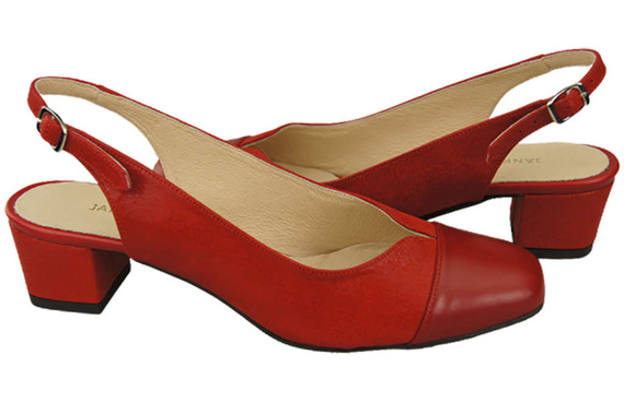 Damenschuhe Sandalen Naturleder 165 Rot ElitaBut