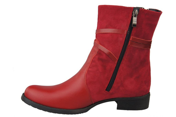 Damenschuhe Stiefel, Naturleder, Rot 885 ElitaBut