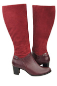 Schuhe Damenstiefel, Naturleder 101 Burgund ElitaBut