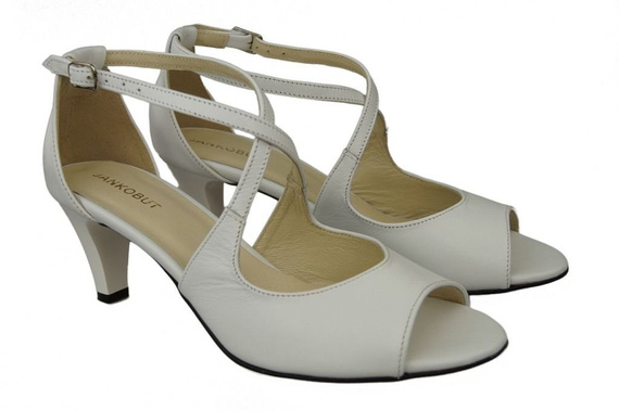 Damenschuhe Sandalen Weiß Naturleder 115 ElitaBut