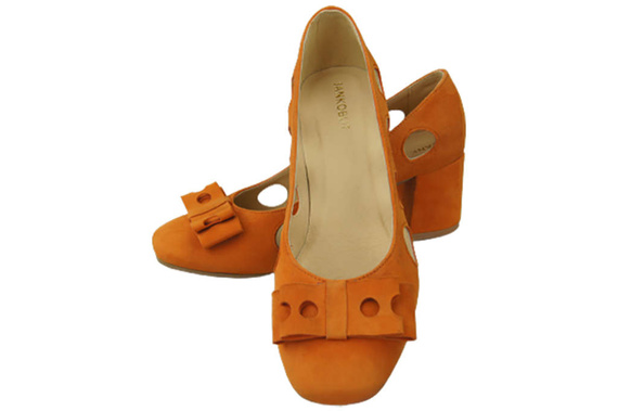 Damenschuhe Pumps Orange Natürliches Wildleder 182 ElitaBut