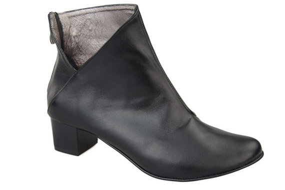 Damenschuhe Stiefel, Naturleder, Schwarz 987 ElitaBut
