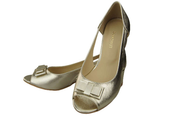 Damenschuhe Gold Sandalen Naturleder 145 ElitaBut