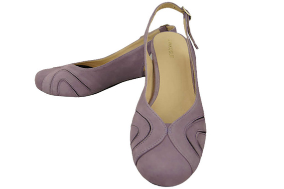 Damenschuhe Sandalen, Naturleder, Wildleder, Lila 842 von ElitaBut