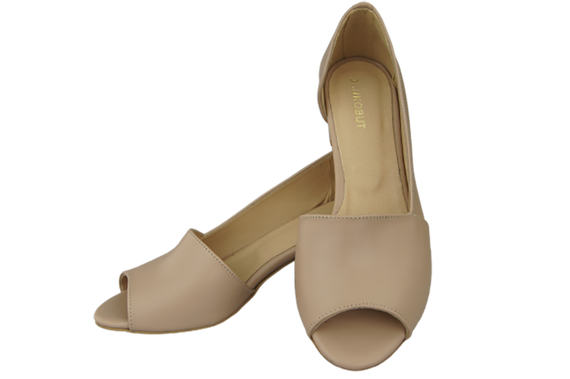 Damenschuhe Cappuccino Sandalen Narbenleder 147 ElitaBut