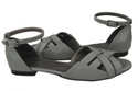 Schuhe Damen Sandalen Grau Naturleder 128 ElitaBut