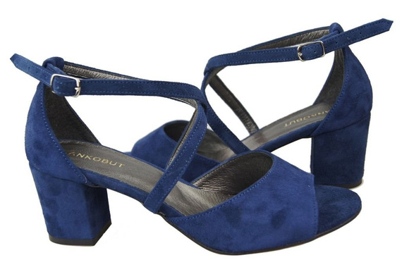 Damenschuhe Sandalen Marineblau, Naturleder, Wildleder 111 ElitaBut