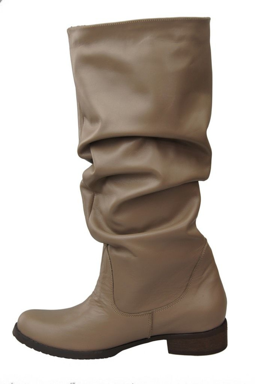 Schuhe Damenstiefel Stiefel, Naturleder 123 Cappuccino ElitaBut