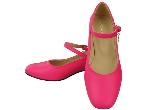 Damenschuhe Neon Rosa Riemchenpumps Naturleder 202 ElitaBut