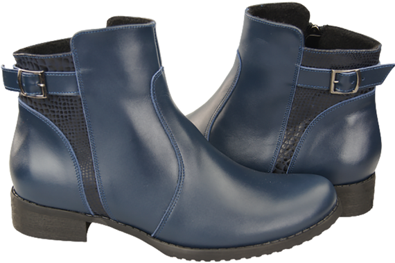 Winterstiefel für Damen, Naturleder, Marineblau 156 von ElitaBut