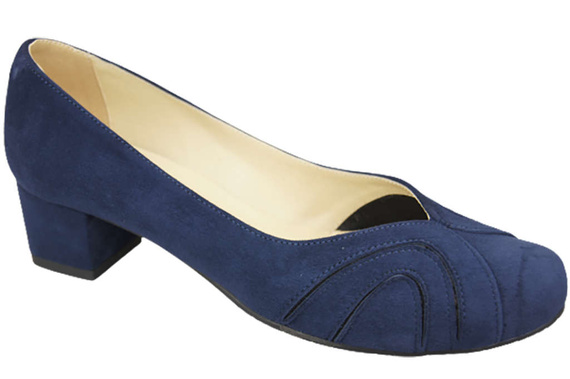 Damenschuhe Pumps, natürliches Wildleder, Marineblau786 von ElitaBut