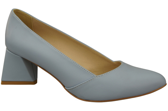 Damen Pumps Hellblau Echtleder Spitz Zehen Absatz ElitaBut 221