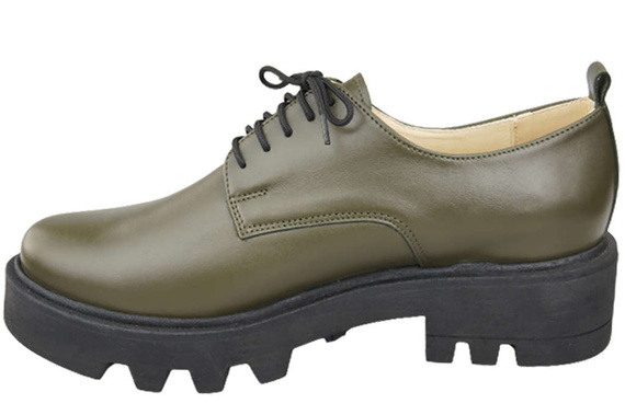 Schuhe Damen-Schnürschuhe, Olivleder, Natur 180 ElitaBut