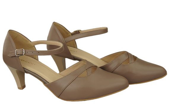 Damenschuhe Cappuccino Sandalen Naturleder 151 ElitaBut