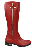 Damenstiefel, Stiefel, Naturleder, Rot 884 ElitaBut