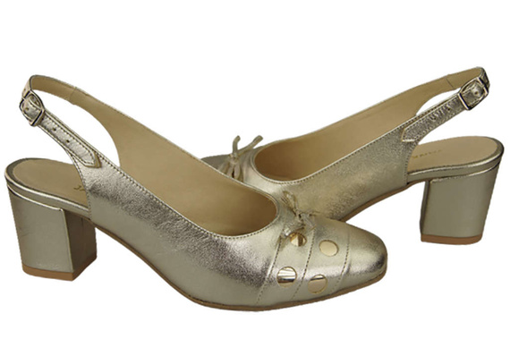 Damenschuhe Sandalen Gold Naturleder 167 ElitaBut