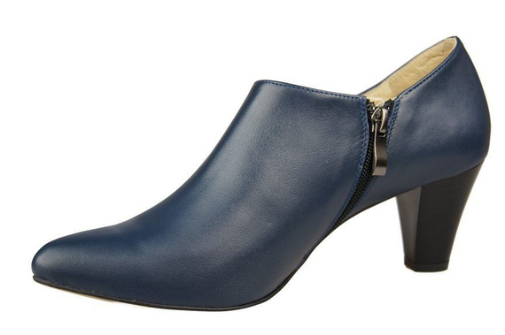 Damenstiefeletten, Naturleder, Marineblau 864 ElitaBut