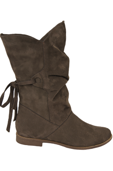 Damenstiefel Frühling / Herbst, Naturveloursleder, Braun 999 L ElitaBut