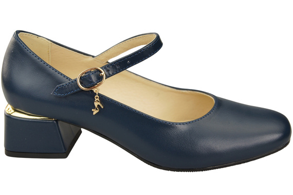 Damenschuhe Marineblau Riemchenpumps Naturleder 202 ElitaBut