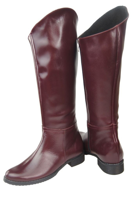 Schuhe Damenstiefel Stiefel, Naturleder 124 Bordo ElitaBut
