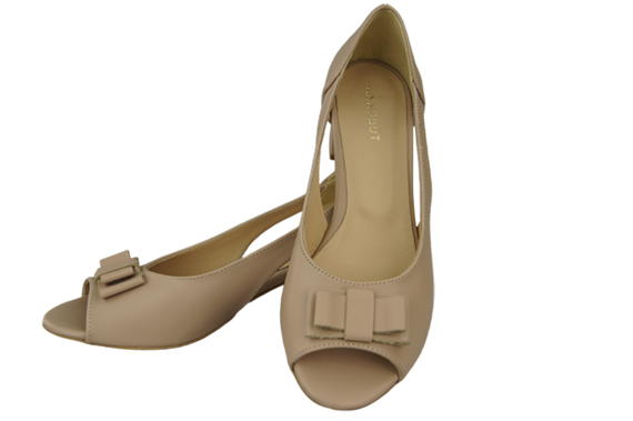 Damenschuhe Cappuccino-Sandalen, Naturleder, 145 ElitaBut