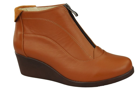 Damenstiefel Frühling/Herbst, Naturleder, Rot, 133 L, ElitaBut