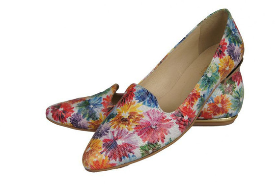 Damen Ballerinas Lords Flower 1 Naturleder 914 ElitaBut