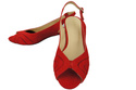 Damenschuhe Sandalen, natürliches Wildleder, Rot 991 ElitaBut