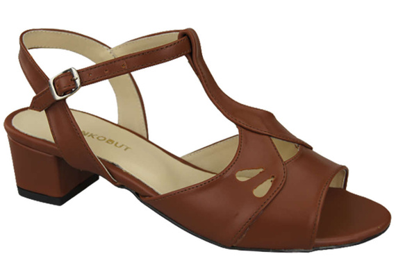 Damenschuhe Braune Sandalen, Naturleder 169 ElitaBut