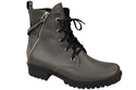 Schuhe Damen-Stiefeletten mit der Aufschrift NICE, Naturleder, Graphit 173 von ElitaBut