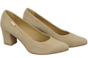 Damenschuhe Beige Pumps, natürliches Wildleder 106 ElitaBut