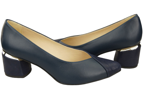 Einzigartige Damenschuhe aus Naturleder Fühlen Sie Luxus an Ihren Füßen Marineblau 191 ElitaBut