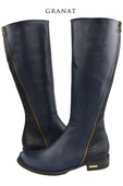 Damenstiefel, Stiefel, Naturleder, Marineblau 947 ElitaBut