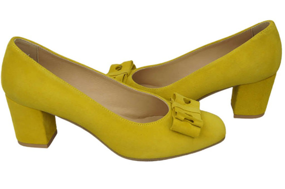 Damenschuhe Zitronenpumps Natürliches Wildleder 163 ElitaBut