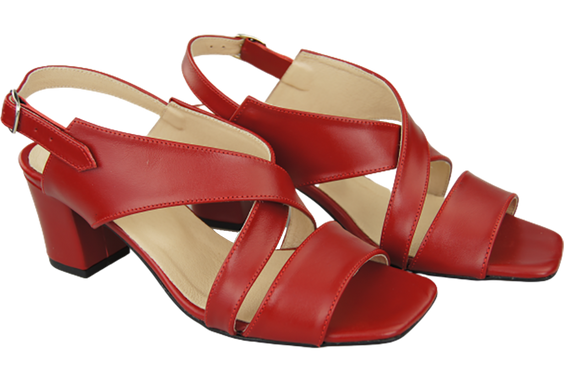 Damenschuhe Sandalen Rot Naturleder 149 ElitaBut