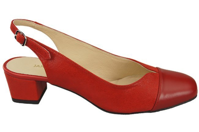 Damenschuhe Sandalen Naturleder 165 Rot ElitaBut